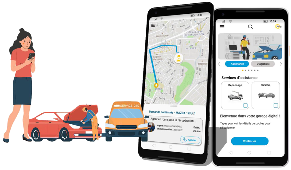 Application E-Garage - Interface utilisateur
